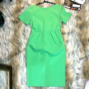 Karen Millen NWT Pintuck short sleeve tail dress green size US6 or UK10